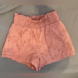 NWOT High-Waisted Embroidered Cotton Shorts